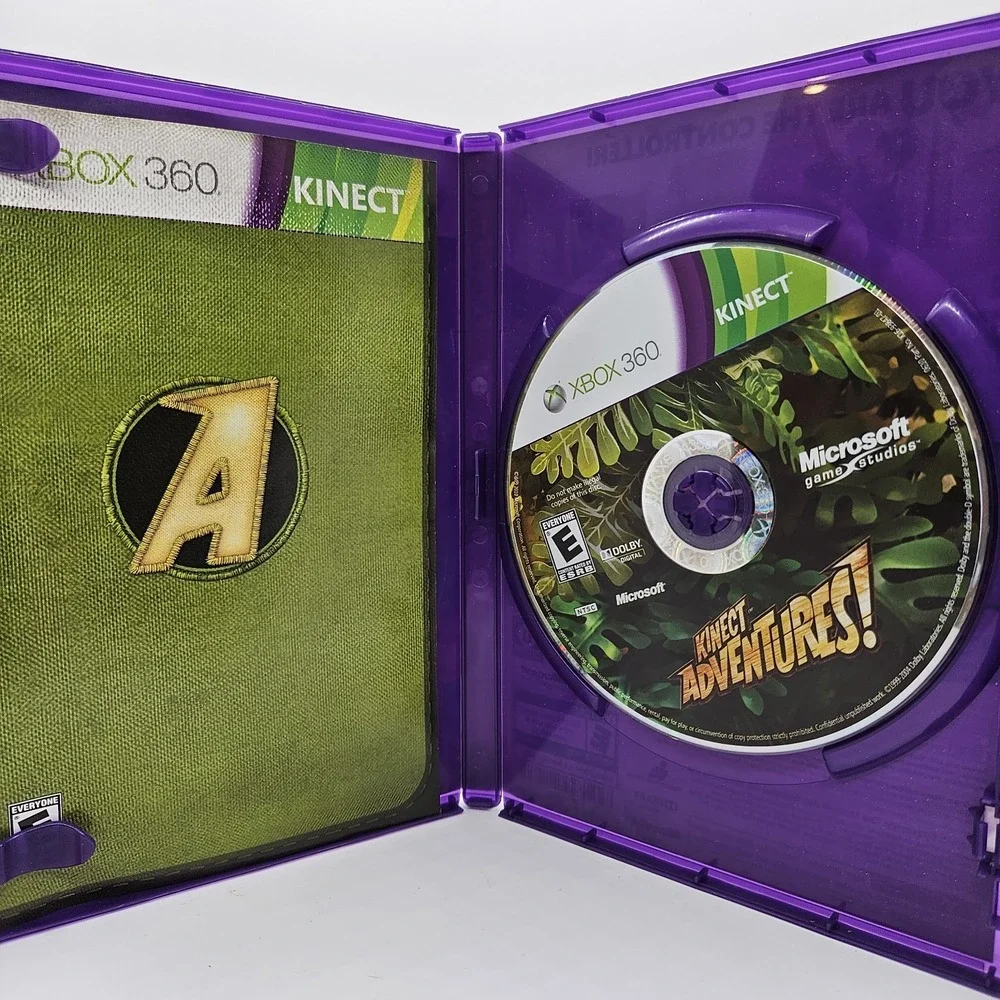 Kinect Adventures Xbox 360 Game CIB Complete‎ Purple Case Kinect Only